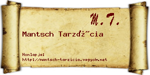 Mantsch Tarzícia névjegykártya